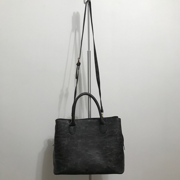Mark Adam New York Embossed Gray Handbag - Picture 1 of 16